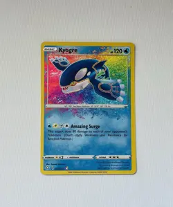 Pokemon TCG Kyogre Holo Card 021/072 Shining Fates Rare - Image 1