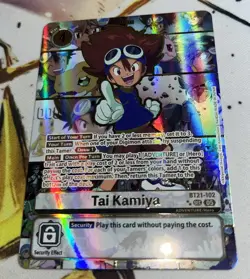 Tai Kamiya BT21-102 SEC Rare Pull Digimon Card English World Convergence LP - Image 1