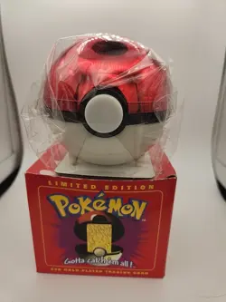 1999 BK Pokemon Jigglypuff Trading Card 23K Gold-Plated, Red Pokeball - Image 1