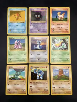 Base Set Shadowless 1999 Vintage WOTC Pokemon Cards HP Dratini, Gastly, Machoke - Image 1