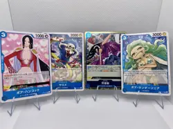 One Piece TCG Boa Hancock Kuja Pirates Foil Reg Lot Of 4 Cards Japanese NM - Image 1