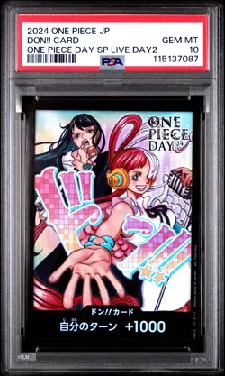2024 ONE PIECE JPN PROMOS ONE PIECE DAY SPECIAL LIVE DAY2 DON!! CARD PSA 10 - Image 1
