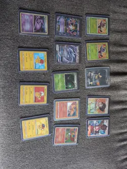 Pokemon Card Lot 14 Cards Including Shiny And Trainer Cards - Image 1