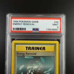 PSA 9 Energy Removal 92/102 Base Set 1999 Graded Pokemon Card - Image 2