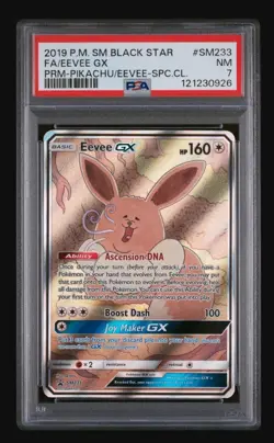 Eevee GX SM233 - Graded PSA 7 - Pokemon Promo Card - Image 1