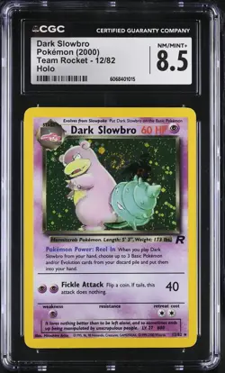 CGC 8.5 Dark Slowbro 2000 Team Rocket 12/82 Holo SWIRL Pokemon Card - Image 1