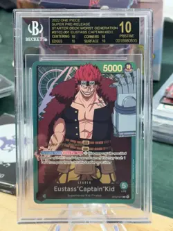 One Piece Card Game Supper Pre-Release ST02-001 Eustass Kid BGS 10 Black Label - Image 1