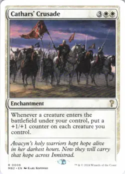 MTG Cathars' Crusade (White Border) (6) | NM | Mystery Booster 2 {MB2} - Image 1