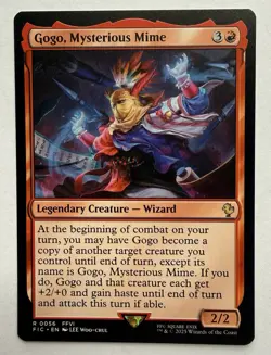 x1 Gogo, Mysterious Mime R MTG Commander: Final Fantasy NM, English - Image 1