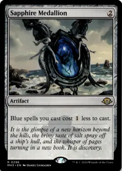 MTG Sapphire Medallion Normal NM Modern Horizons 3 Magic 296 - Image 1