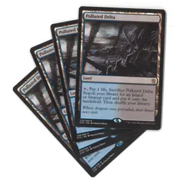 Magic MTG Khans of Tarkir PLAYSET 4x Polluted Delta x4 NEAR MINT NM - Image 1