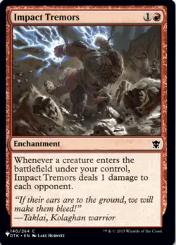 MTG Impact Tremors Normal NM The List Reprints Magic 140 - Image 1