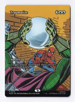 Traumatize (Borderless) 0015 (M) MTG Marvel's Spider-Man Eternal-Legal (MAR) - Image 1