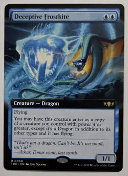 Deceptive Frostkite (Extended Art) Commander: Tarkir: Dragonstorm Regular - Image 1