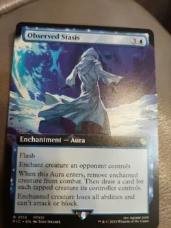 Observed Stasis Extended Art - FIC 0113 NM - MTG Magic - Image 1