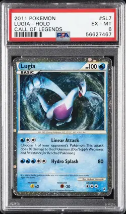 2011 POKEMON CALL OF LEGENDS #SL7 LUGIA-HOLO PSA 6 - Image 1
