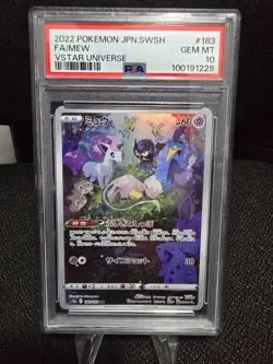 Pokemon 2022 Vstar Universe Mew Full Art #183 PSA 10 GEM, Sword And Shield - Image 1