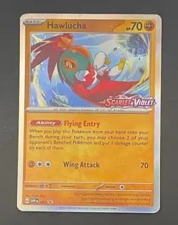 Pokemon Card Hawlucha 007 Black Star Promo Prerelease Stamped - Near Mint - Image 1