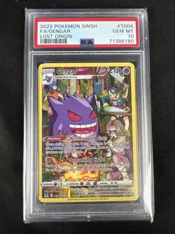 2022 POKEMON SWORD & SHIELD LOST ORIGIN #TG06 FULL ART/GENGAR PSA 10 - Image 1