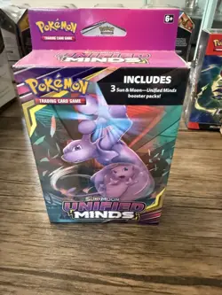 Pokemon TCG Sun & Moon Unified Minds Hanger Box Sealed (3 Booster Packs) 820650809569 - Image 1