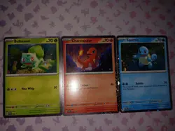 Pokemon 151 Promo Bulbasaur Charmander Squirtle SVP 046 047 048 Kanto Cosmo Holo - Image 2