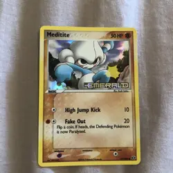 Pokemon Stamped Ex Emerald Meditate Holo 35/106 - Image 1