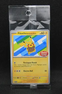 Pokemon Promo Indonesia Pikachu Blue Batik 155/SV-P Sealed Indonesia Journey - Image 1