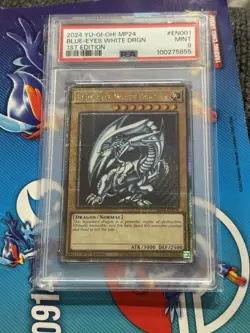 2024 Yu-gi-oh! Blue-Eyes White Dragon MP24-EN001 PSA 9 Quarter Century - Image 1