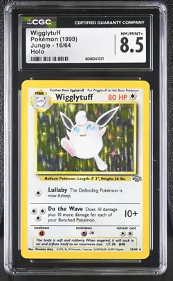 CGC 8.5 Wigglytuff 1999 Jungle 16/64 Holo Pokemon Card - Image 1