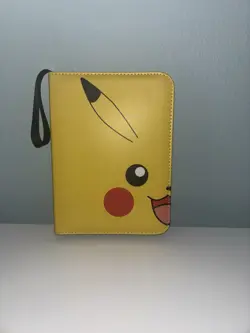 Pikachu Pokemon 3-Ring Mini Binder Card Holder with 50 Card Pages - Image 1