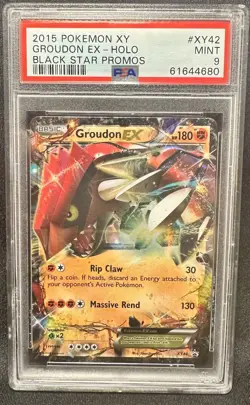 Pokemon Groudon-EX Holo Card Black Star Promos XY42 PSA 9 - Image 1