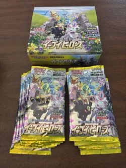 Pokemon Card Eevee Heroes s6a LIGHT Booster Packs Japanese Lot x15 With Box - Image 1