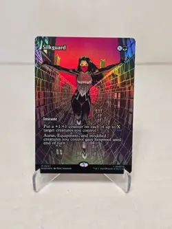 MTG Marvel Spider-Man Silkguard Borderless Foil + Bonus Saga Card - Image 2