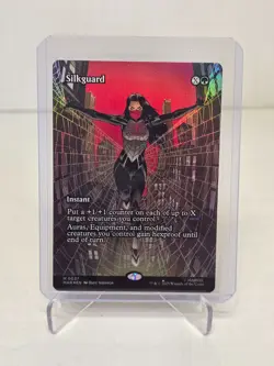 MTG Marvel Spider-Man Silkguard Borderless Foil + Bonus Saga Card - Image 4