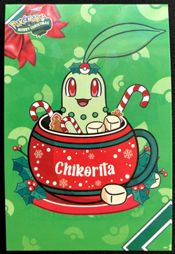 Chikorita Ice Holo Pokemon 2024 Card Database Merry Christmas - Image 1