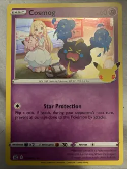 Pokemon TCG Cosmog Celebrations Holo Rare Card 013/025 NM Condition - Image 1