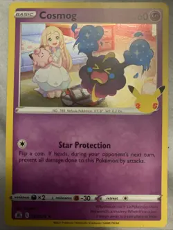 Pokemon TCG Cosmog Celebrations Holo Rare Card 013/025 NM Condition - Image 2