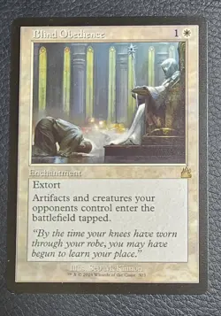 Blind Obedience RETRO FRAME, Ravnica Remastered, MTG NM/M Magic Card - Image 1