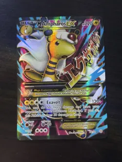 Pokemon XY Ancient Origins Error Card Texture Shift, M Ampharos EX #88/98 MP - Image 1