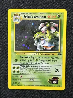 Erika’s Venusaur 4/132 Gym Challenge Holo Rare Pokemon Card - Image 1