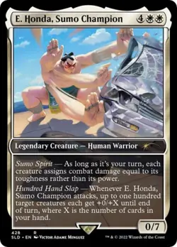 MTG English E. Honda, Sumo Champion NM Foil Secret Lair - Image 1