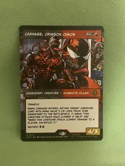 Carnage, Crimson Chaos Borderless 0227 Marvel’s Spider-Man Magic MTG NM SPM EN - Image 1