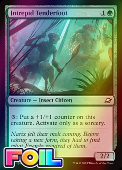 x1 Intrepid Tenderfoot FOIL EOE Edge of Eternities MTG 193 M/NM 1x - Image 1