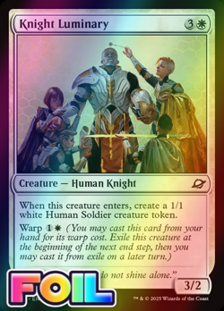 x1 Knight Luminary FOIL EOE Edge of Eternities MTG 23 M/NM 1x - Image 1