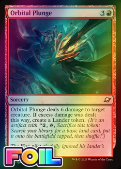 x1 Orbital Plunge FOIL EOE Edge of Eternities MTG 149 M/NM 1x - Image 1