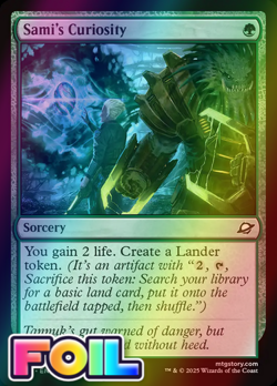 x1 Sami's Curiosity FOIL EOE Edge of Eternities MTG 203 M/NM 1x - Image 1