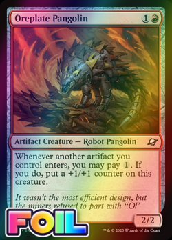 x1 Oreplate Pangolin FOIL EOE Edge of Eternities MTG 150 M/NM 1x - Image 1