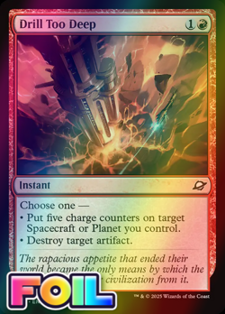 x1 Drill Too Deep FOIL EOE Edge of Eternities MTG 133 M/NM 1x - Image 1