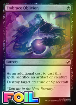 x1 Embrace Oblivion FOIL EOE Edge of Eternities MTG 98 M/NM 1x - Image 1