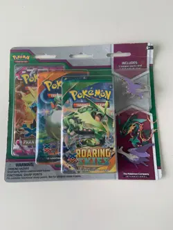 Pokemon TCG - XY Mega Evolution - 3-Booster Blister Pack - Mega Latios Pin - Image 1